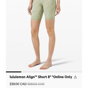 Lululemon Align Shorts
